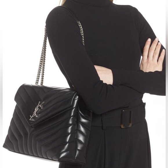 Yves Saint Laurent Medium Loulou Matelasse Leather Shoulder Bag/Wallet Combo - Picture 3 of 15